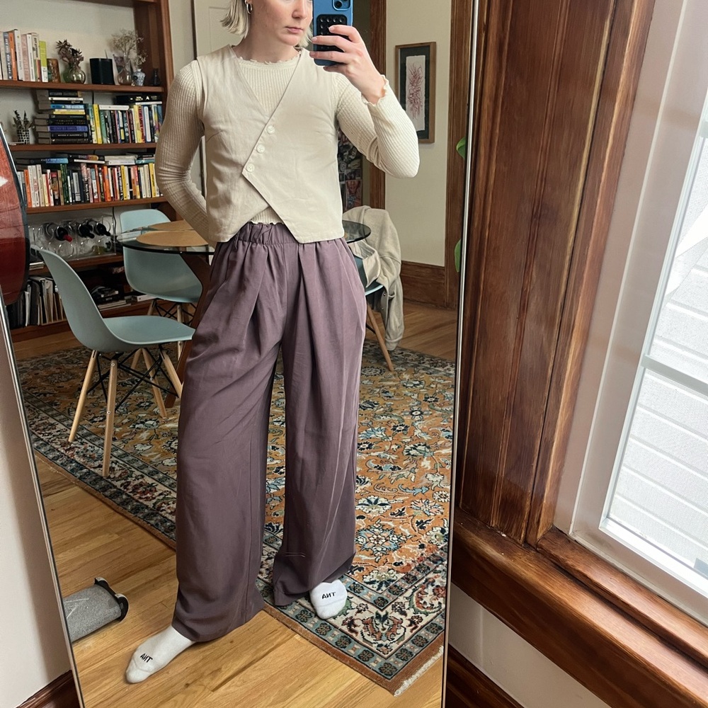 Free people dusty purple trousers
